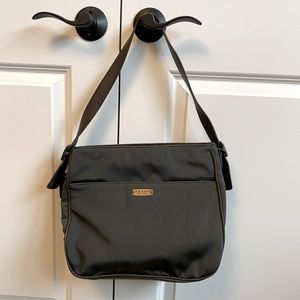 Nylon Coach purse with leather Accents